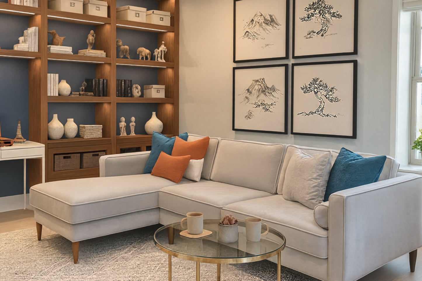 The Mid-Century Modern Chaise Sectional