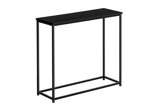 The Accent Console Table For Entryway offers stable support with a rectangular top, thin metal frame, open base, and a clean contemporary design—perfect for modern spaces.