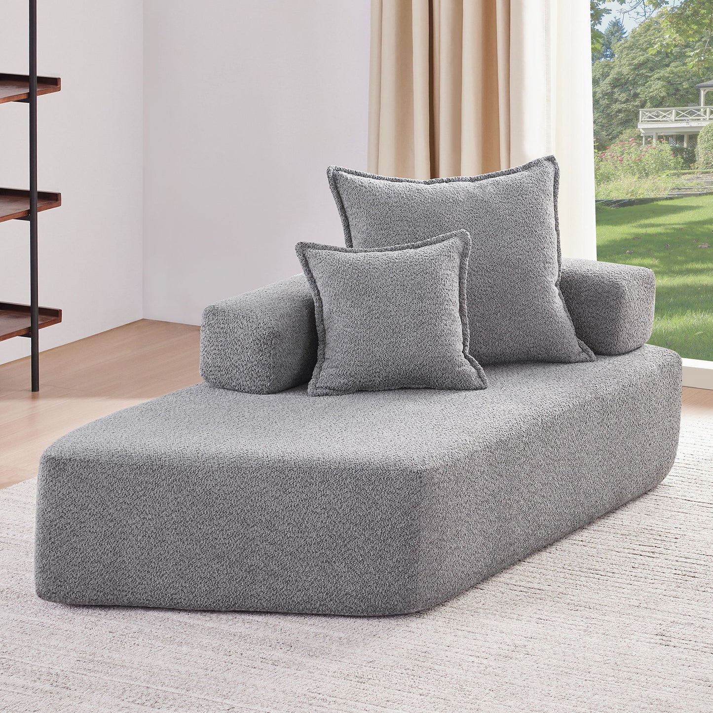 Frame For Oversized Modular U Shaped Sectional, Floor Couch Convertible Compressed Couch Spacious Foam Filled Sofa