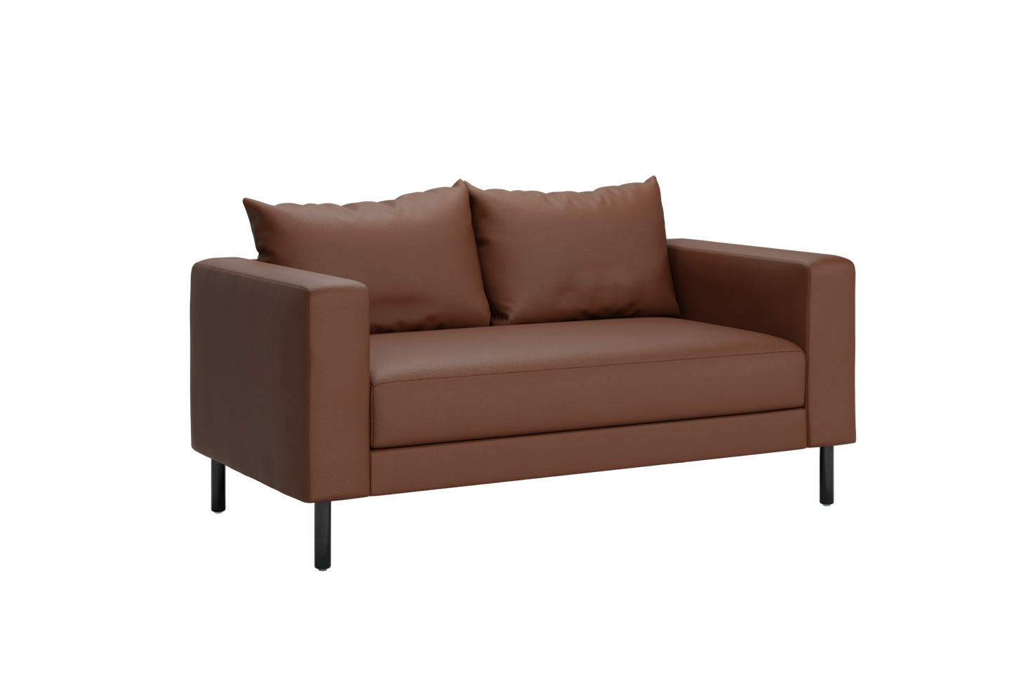 The Essential Loveseat in Cactus Leather – Compact Eco-Friendly Sofa by Sabai