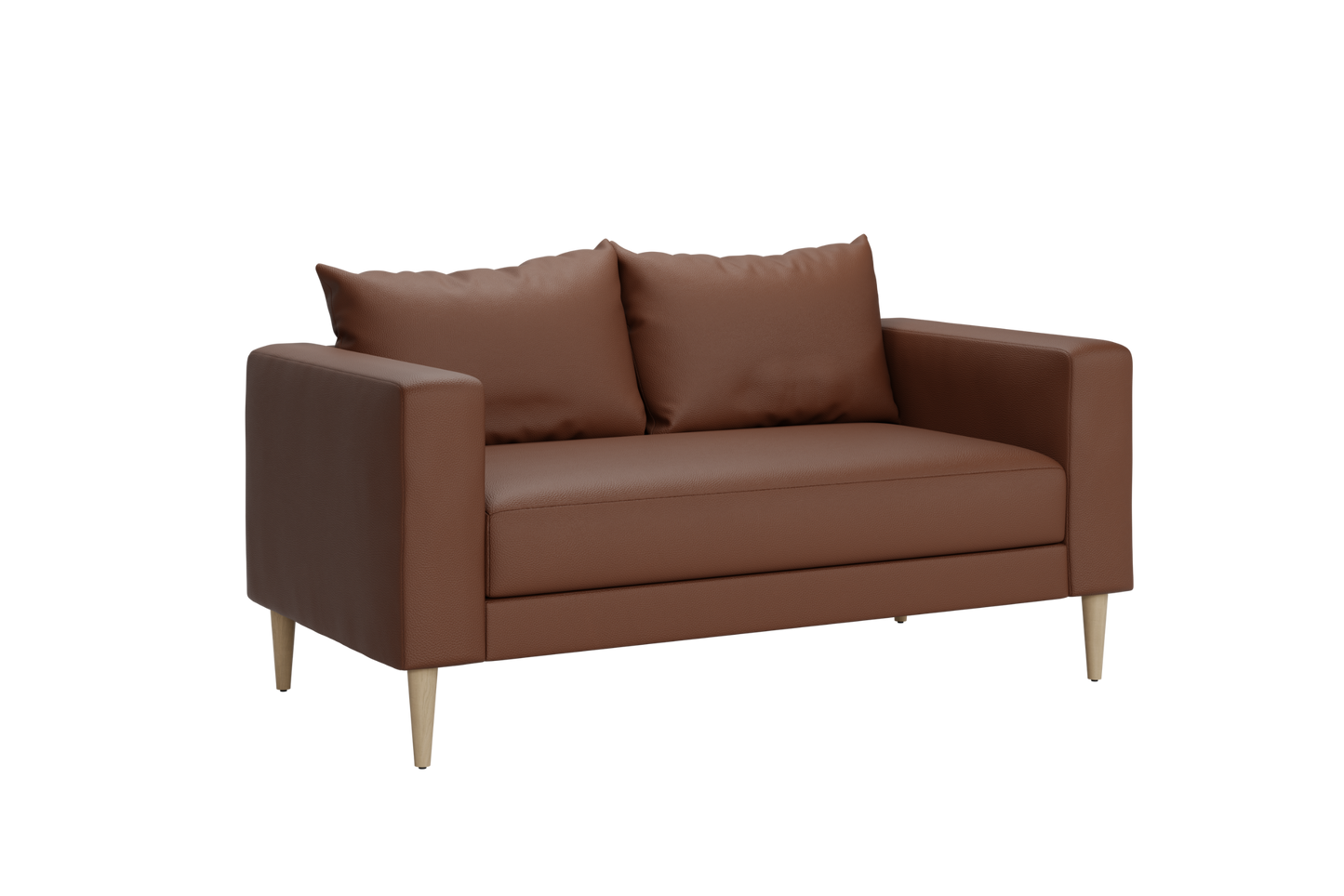 The Essential Loveseat in Cactus Leather – Compact Eco-Friendly Sofa by Sabai