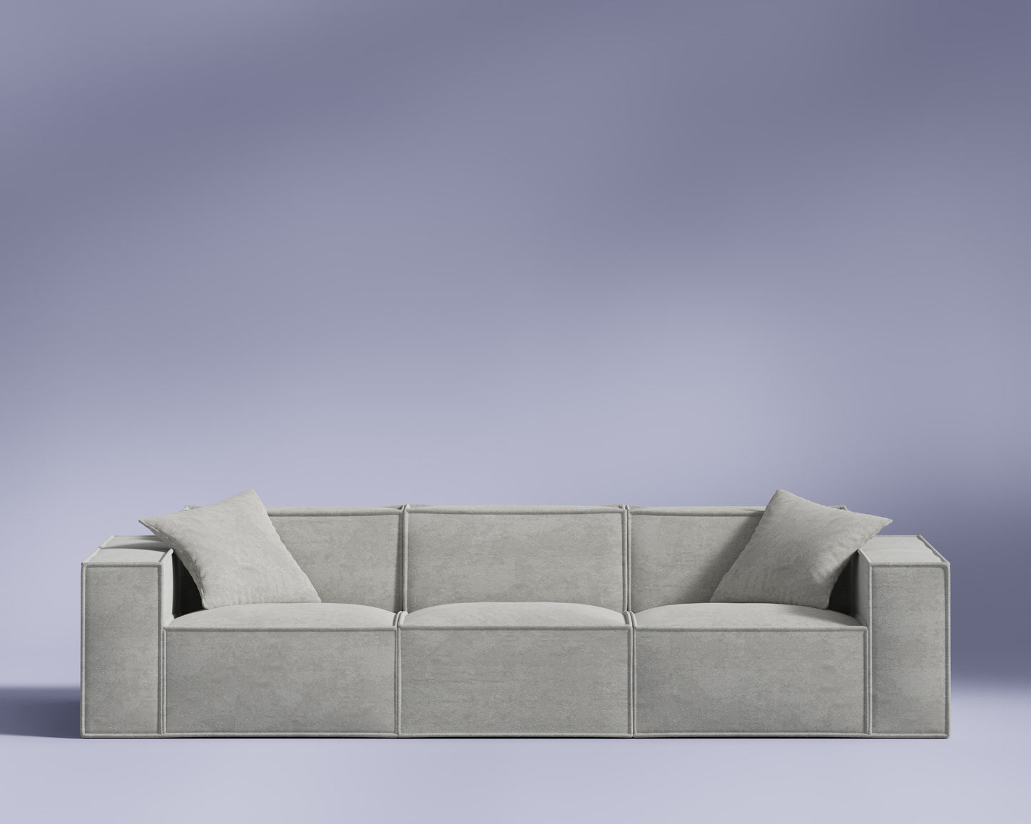 M1 Sofa Three Seater - Platinum Grey