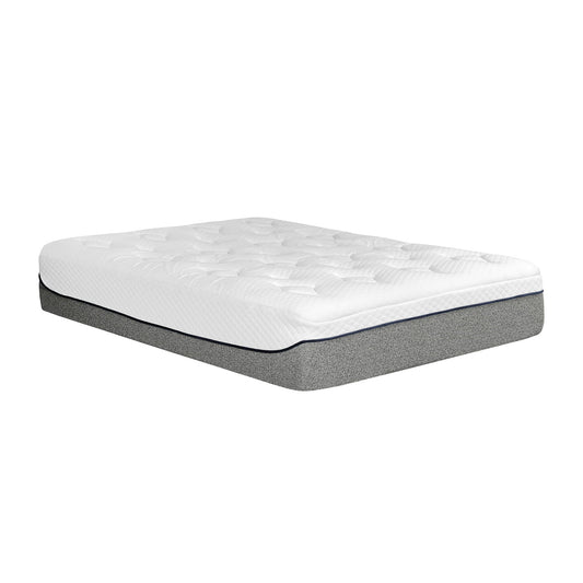 Ultra Plush 13" Gel Memory Foam Mattress For King Size Bed With Double Layered Jacquard Cover - Gray / White