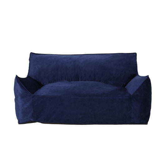 Fila - Velveteen Oversized Seater Bean Bag Chair With Armrests
