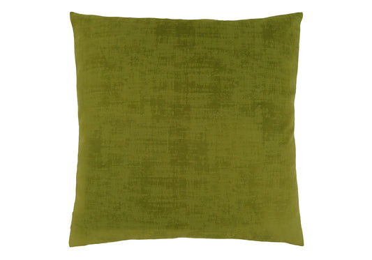 The Pillow Square is an olive green, hypoallergenic decorative throw pillow with a subtle textured pattern, insert included, shown against a white background.