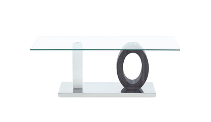 The Couch.com Tracker Coffee Table features a modern wood construction with a white finish and durable design, offering a stylish centerpiece for any living room.