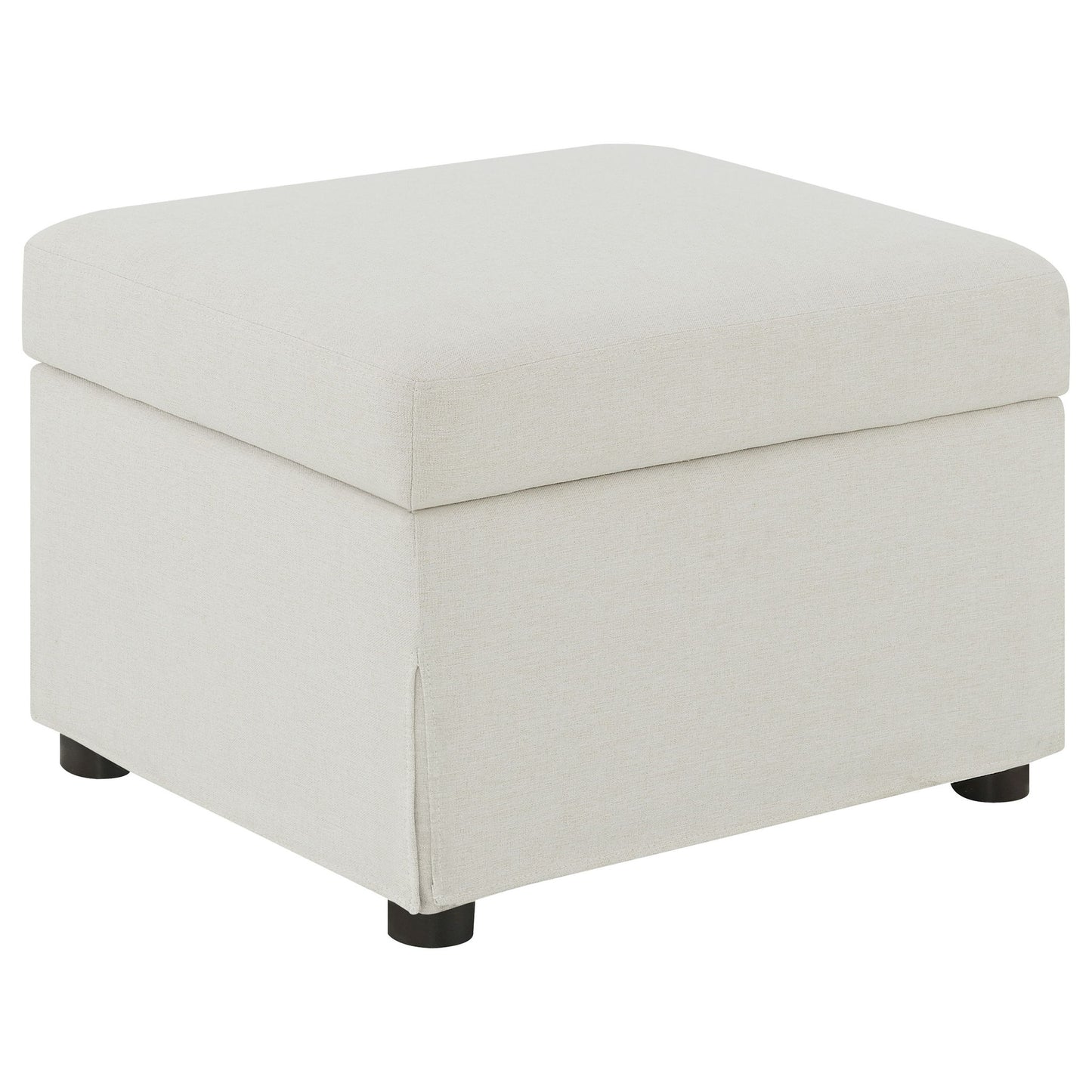 Merced - Upholstered Hydraulic Lift Top Storage Ottoman - Beige