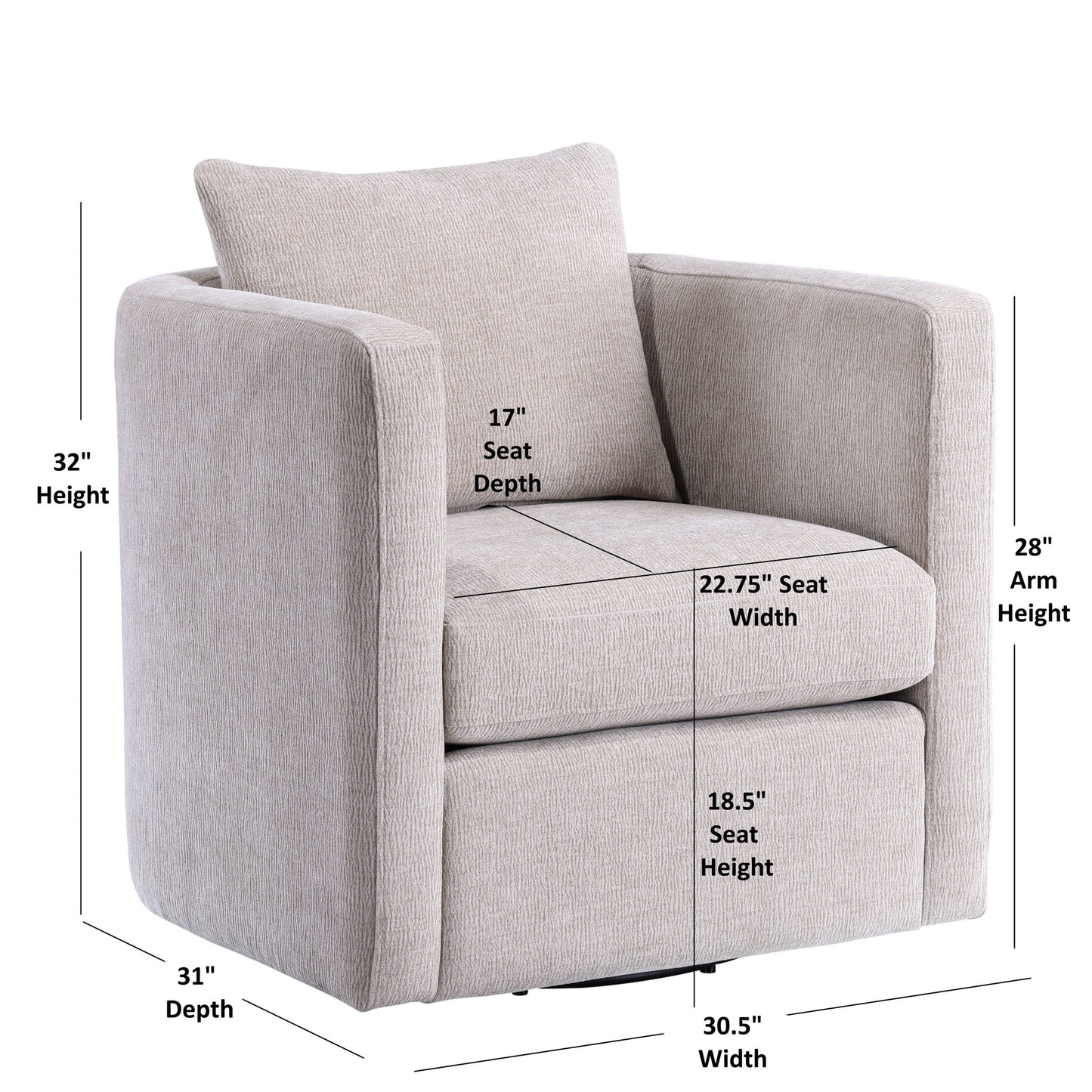 Sutton - Swivel Barrel Chair