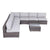 Dark Brown / 2 Pc. 6 Seater Sectional, Table