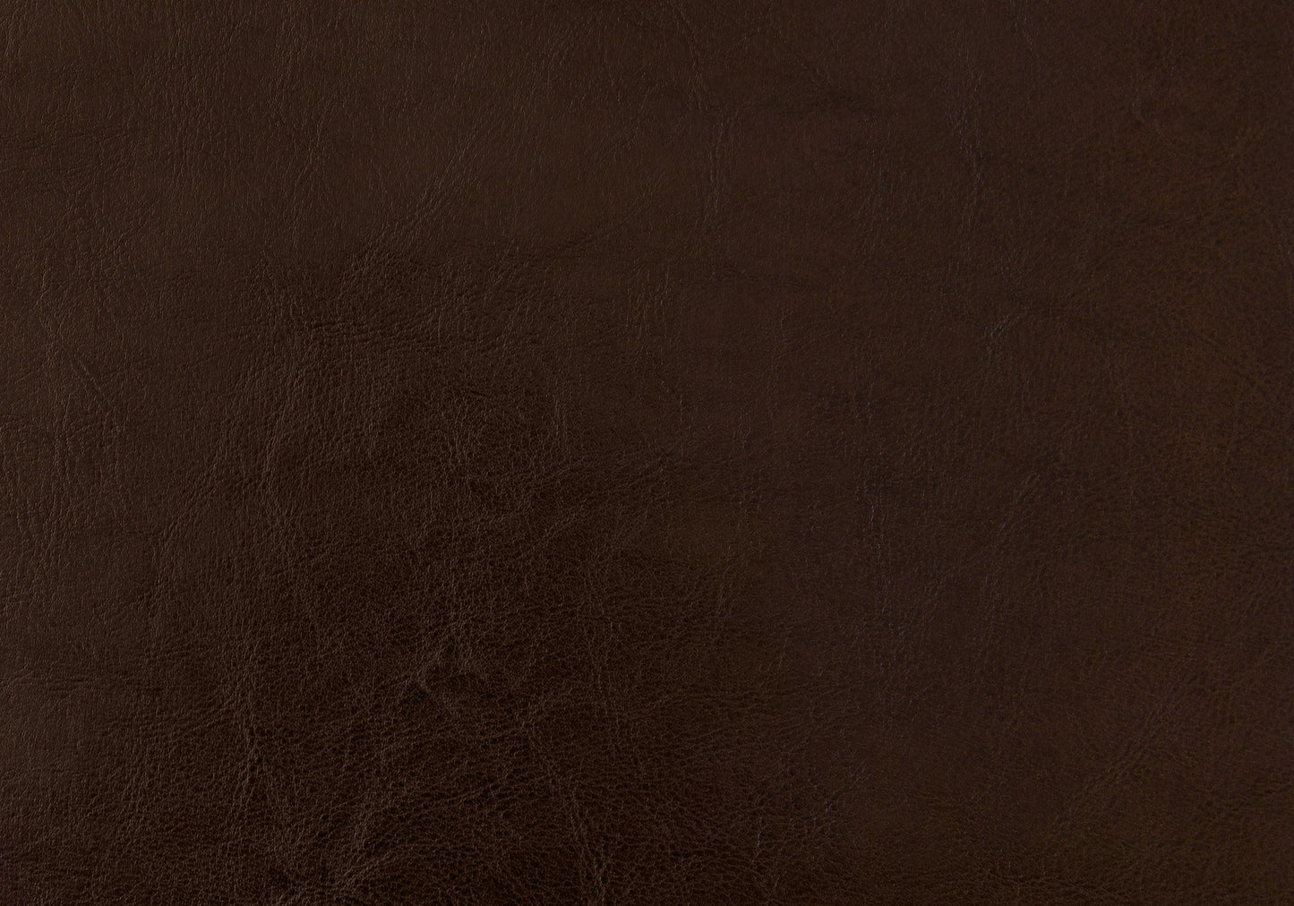 Close-up of the Bed, Upholstered, Frame Only, Transitional shows its textured dark brown leather surface with natural grain and subtle variations in color and shading.