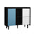 Light Blue / 35.43"W x 15.74"D x 31.49"H