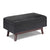 Black / 36.2"W x 18.1"D x 18.5"H / Faux Leather