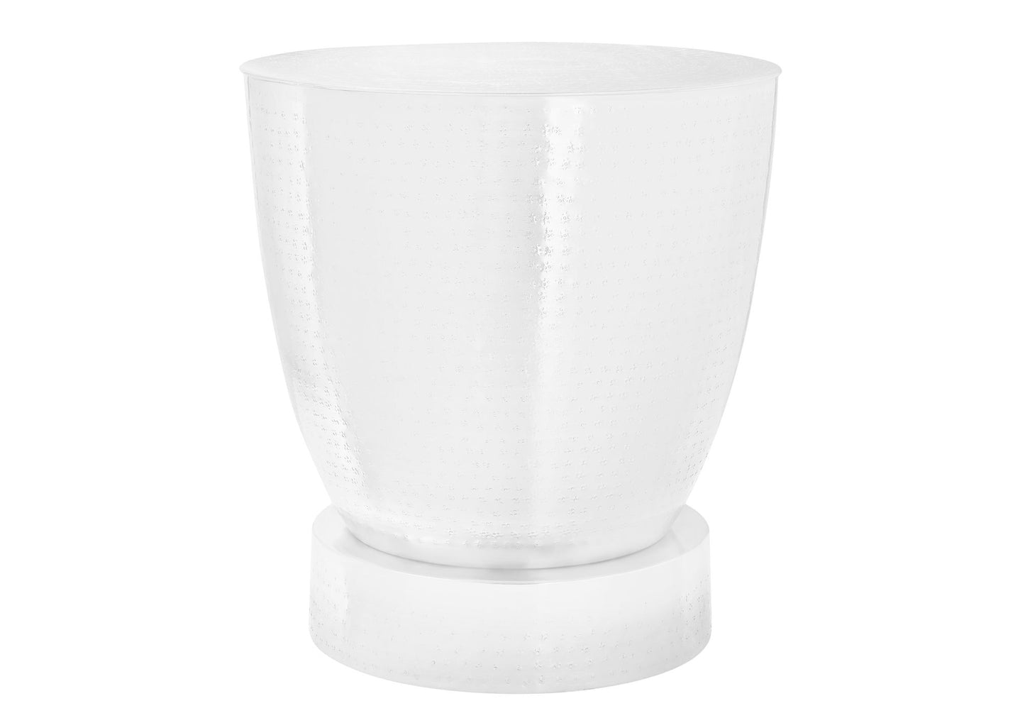 The Drum Accent Side Table features a contemporary and modern design, displayed upright against a plain white background.