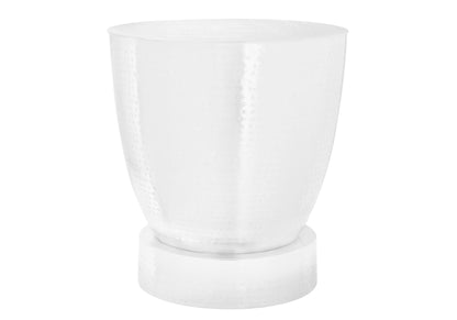 The Drum Accent Side Table features a contemporary and modern design, displayed upright against a plain white background.