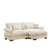 Beige / 2 Pc. 2 Seater Sectional, Ottoman