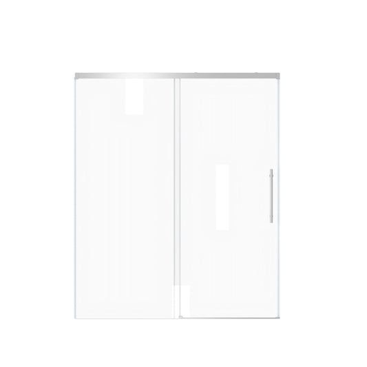 Frameless Single Sliding Shower Door With Handle