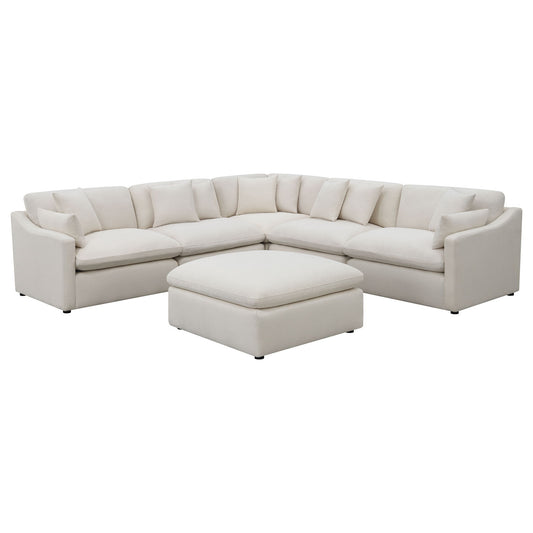 Greeley - 6 Piece Upholstered Modular Sectional Sofa - Ivory