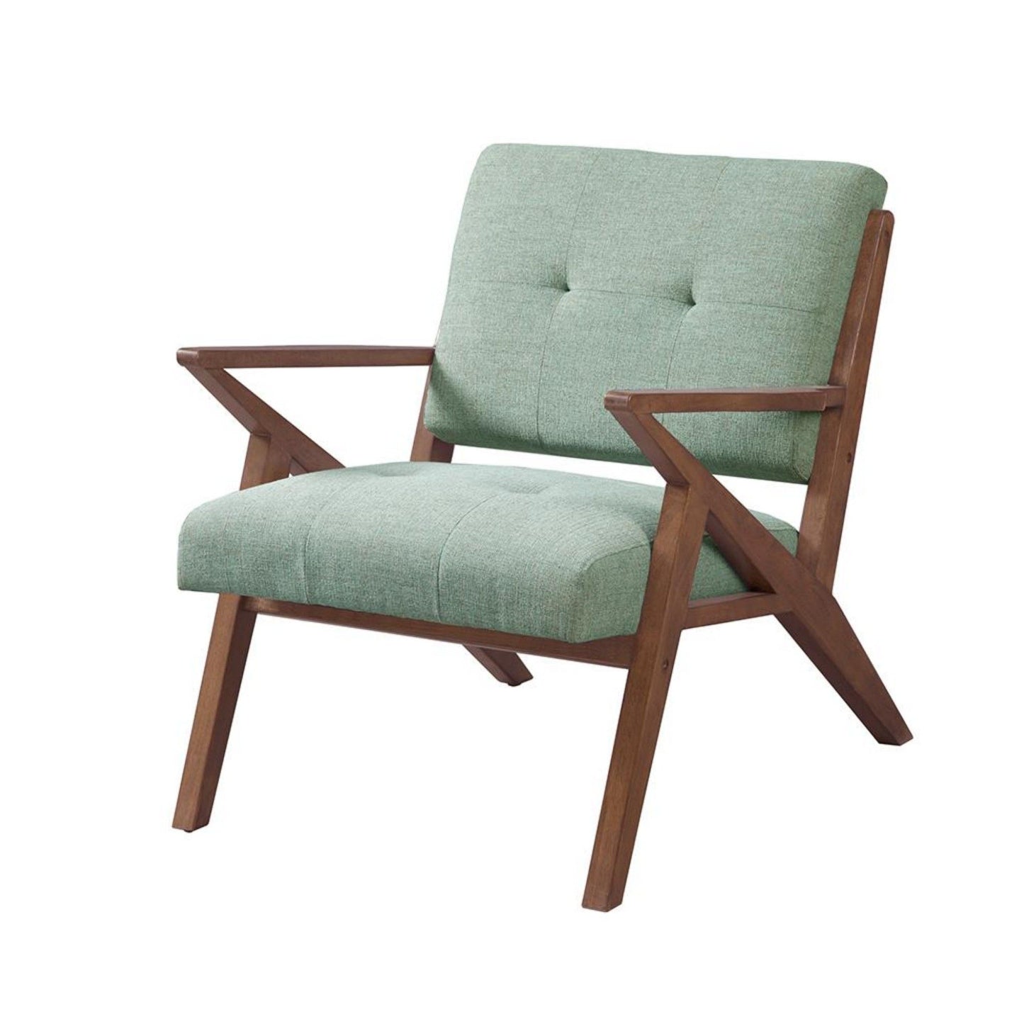 Lounge Chair With Tufted Upholstery And Solid Frame