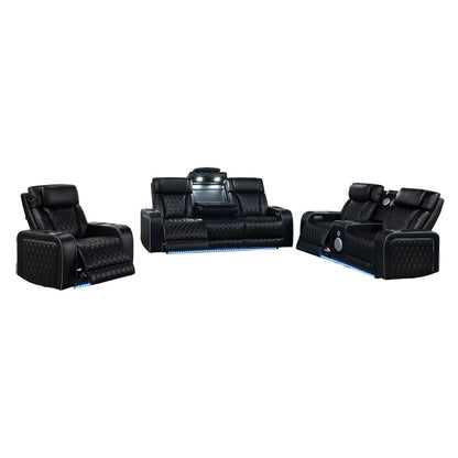 Electra - Power Reclining Set With Power Headrests, Massage And LED Lighting