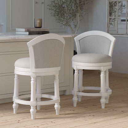 Barrel Back Stool With Swivel