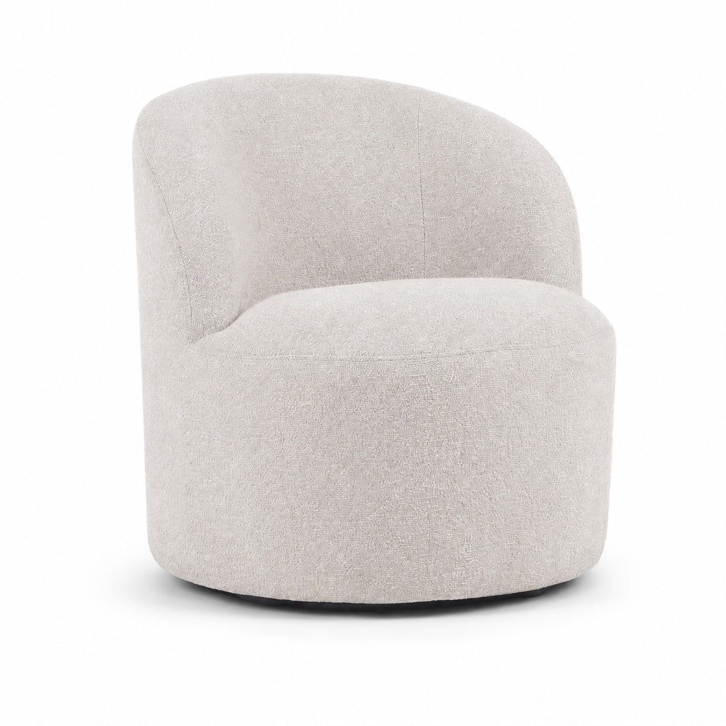 Upholstered Barrel Accent Chair For Living Room - White