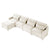 White / 2 Pc. 4 Seater Sectional, Ottoman