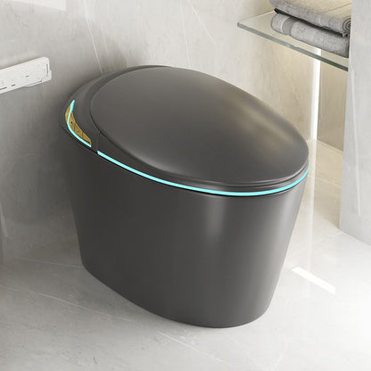 Unique Smart Toile With Built In Bidet, Auto Open / Close Seat, Foot Sensor, LED Display, Night Light, Warm Water & Dryer Ceramic