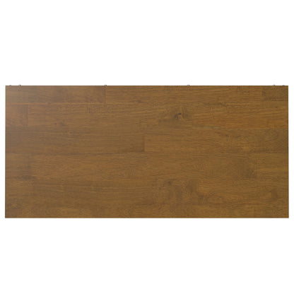 The Banting - Mid Century Handcrafted Bookcase features a rectangular wooden design with a medium brown finish and visible wood grain, shown against a white background.