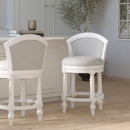 Barrel Back Stool With Swivel
