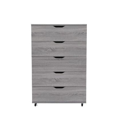 Modern 5 Drawer Dresser With Wheels
