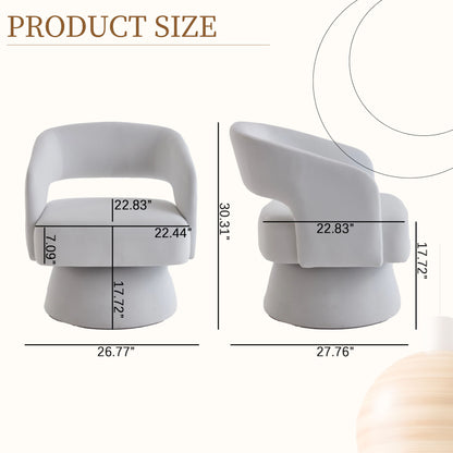 Swivel Barrel Chair With 360 Degree Rotation