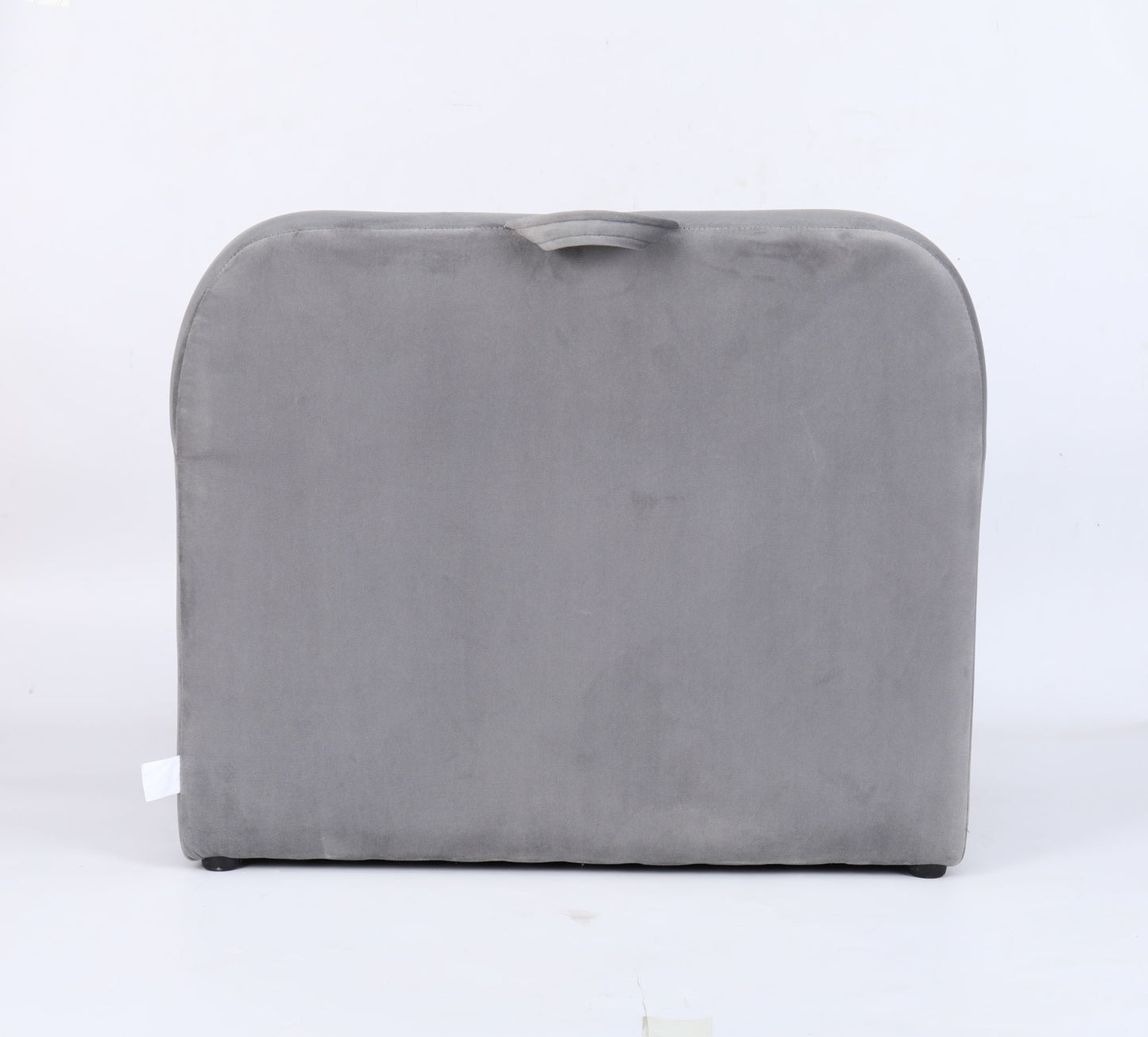 The Durable Design Kids Club Sofa is a gray, rectangular cushion with rounded top corners and a small handle on top, shown against a plain white background.