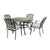 White / 5 Pc. Table, 4 Chairs