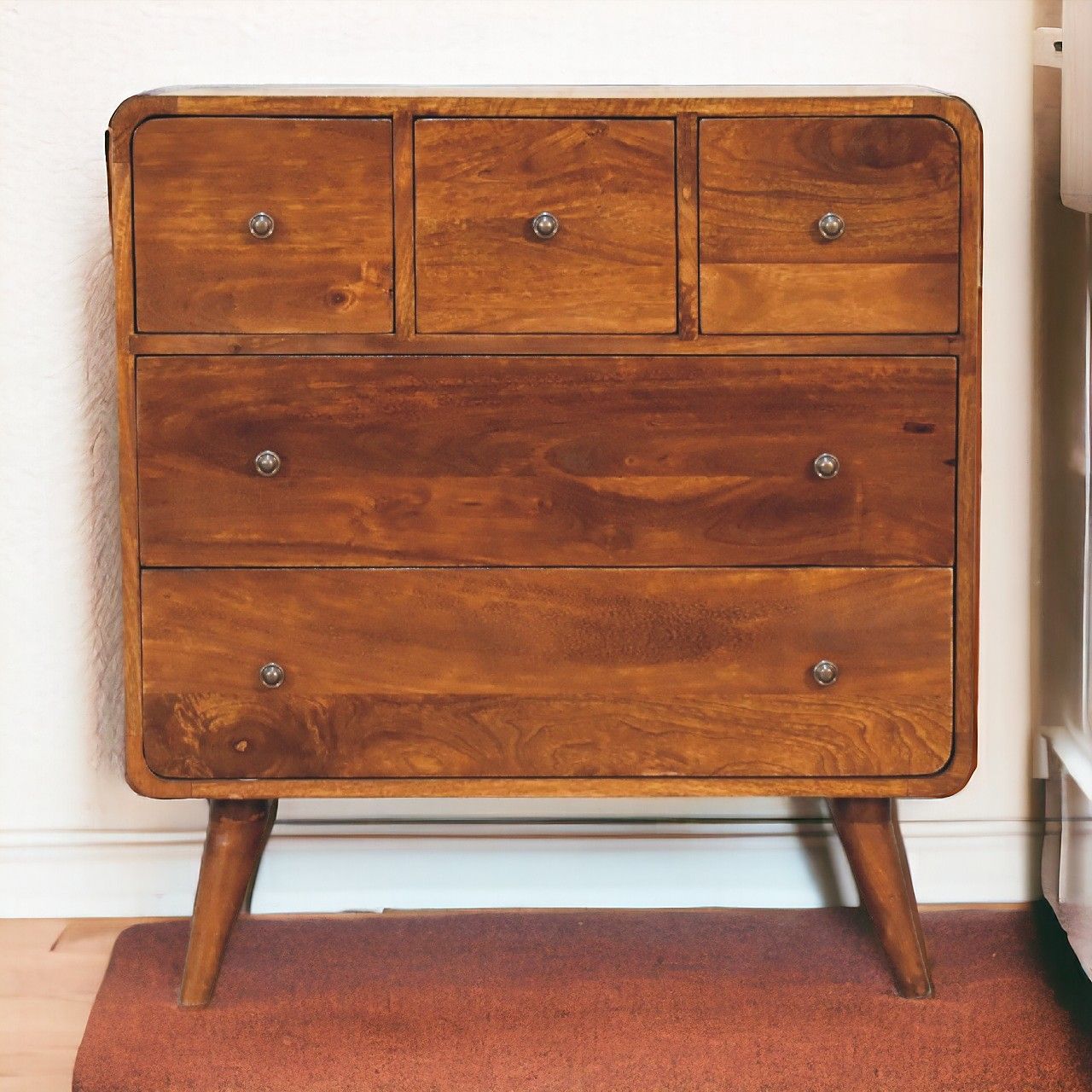 3 Over 2 Curved Chest - Brown