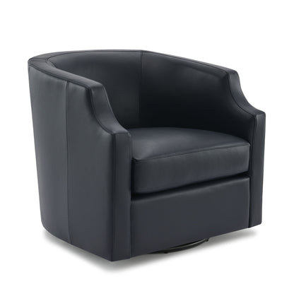Emmett - Swivel Glider Barrel Chair With Clip Arm Design