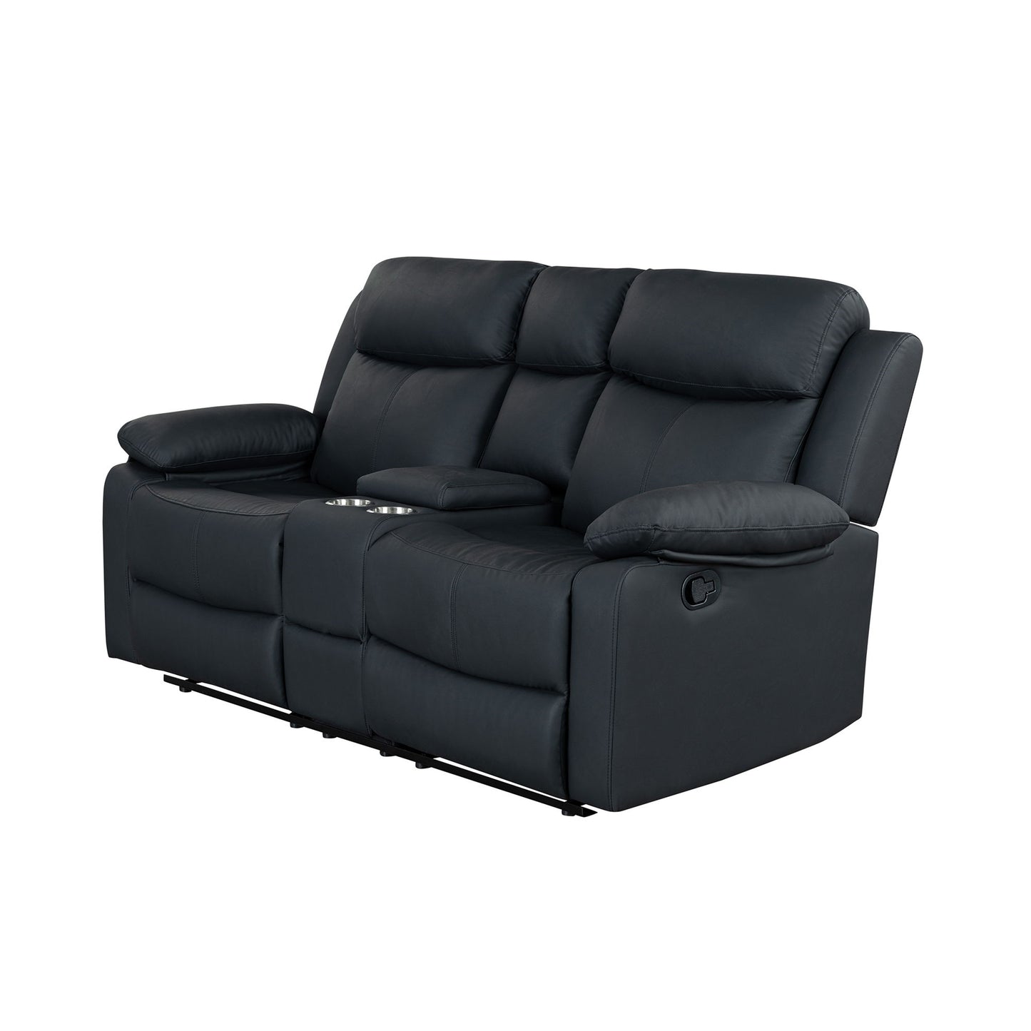 Blanche - Console Reclining Loveseat With LED Lights And Speakers