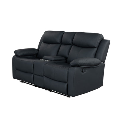 Blanche - Console Reclining Loveseat With LED Lights And Speakers