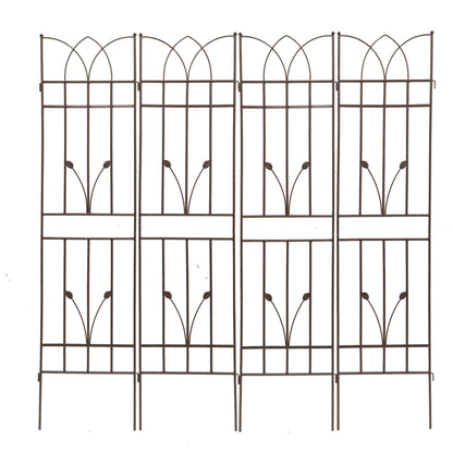 Metal Garden Trellis Rustproof For Climbing Plants Outdoor Flower Support