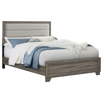 Funston - Panel Bed With Upholstered Headboard