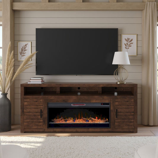 Sausalito - Electric Fireplace TV Stand Console For TVs Up To 95" - Whiskey