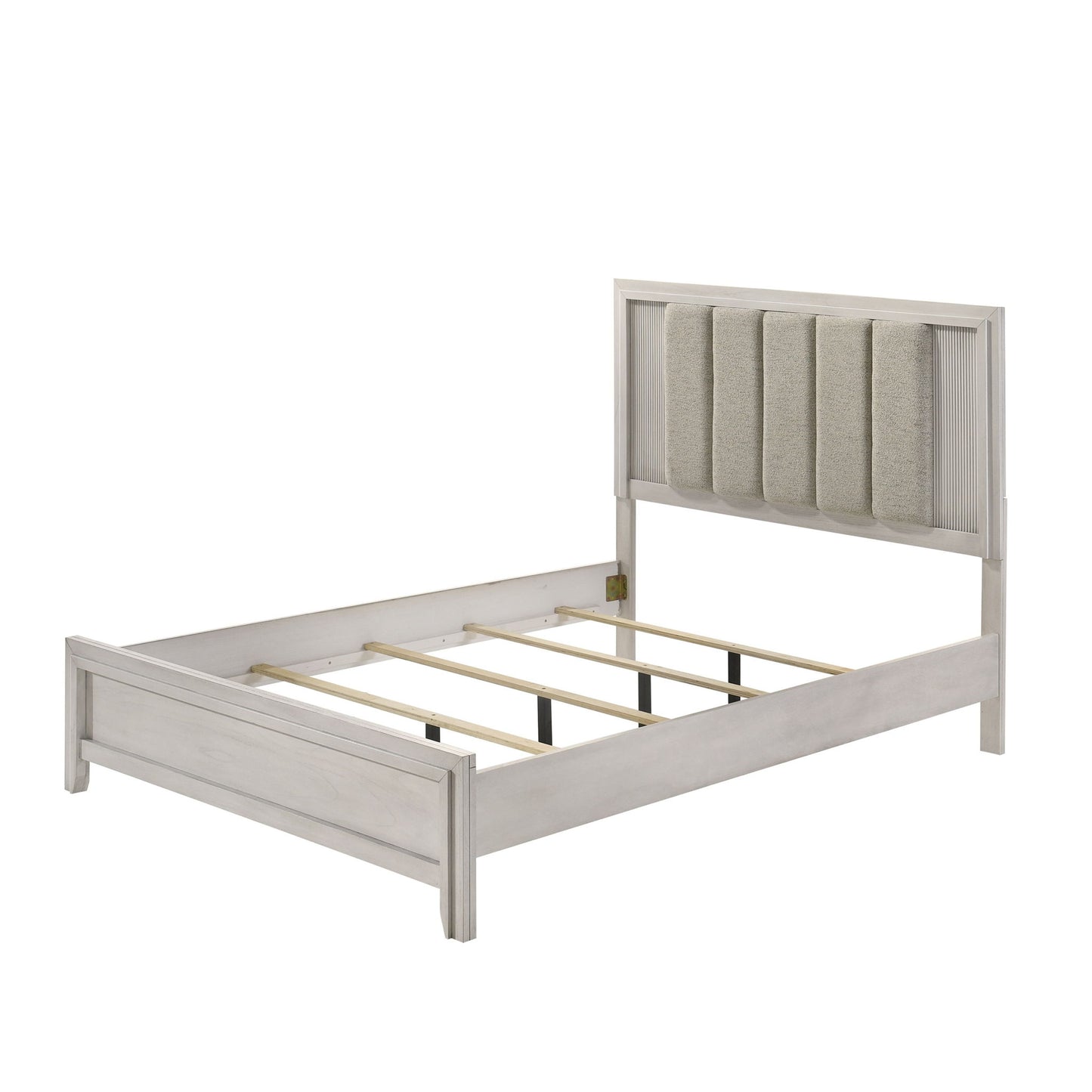 Plush Upholstered Headboard Framed Bed