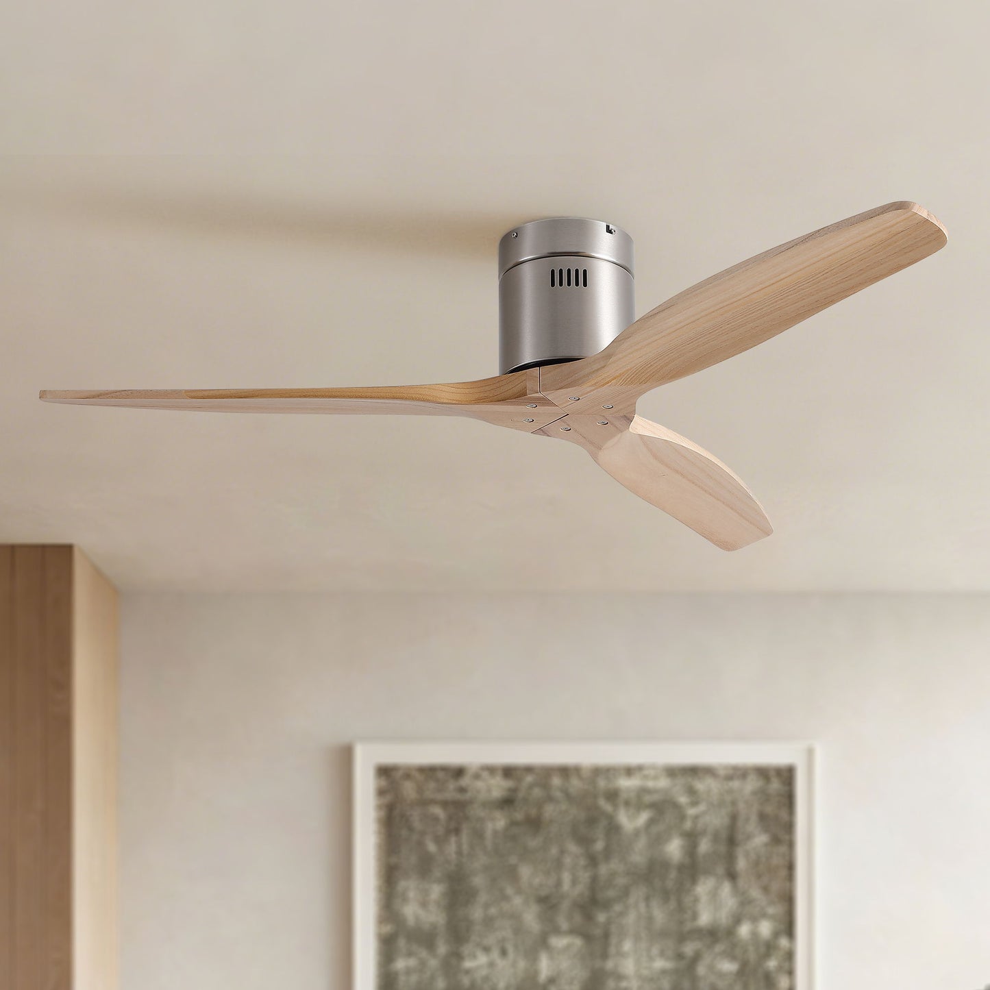 Low Profile Flush Mount Ceiling Fan Without Light