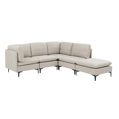 Upholstered Modular Sectional & Tall Legs