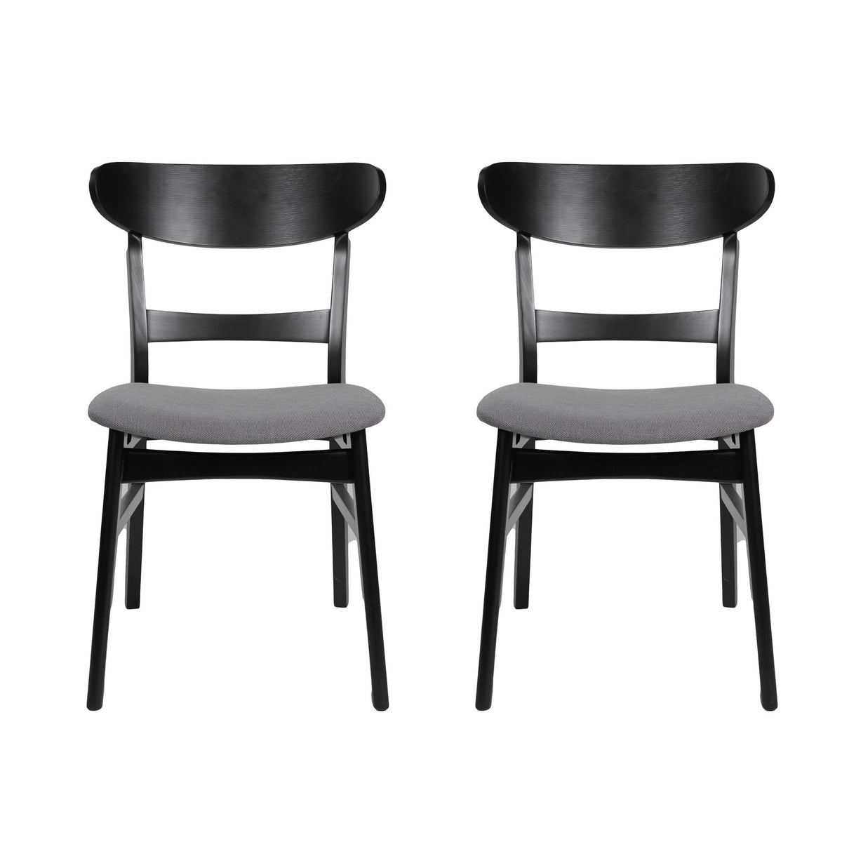Dining Chair With Upholstered Seat - Dark Gray