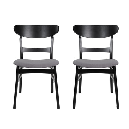 Dining Chair With Upholstered Seat - Dark Gray