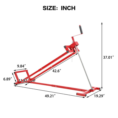 Universal Easy Lawn Mower Lift For Riding Tractors, 800 Lbs Capacity - Red