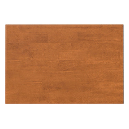 The Harper - Handcrafted Bookcase With Storage, featuring a smooth, polished wood finish in warm medium-brown, is shown from above against a white background.