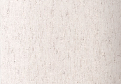 Close-up of Lighting, Floor Lamp Contemporary: features a light beige fabric shade with a subtle vertical textured pattern and faint, irregular lines across its surface.