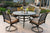 Dark Brown / 5 Pc. Table, 4 Swivel Chairs