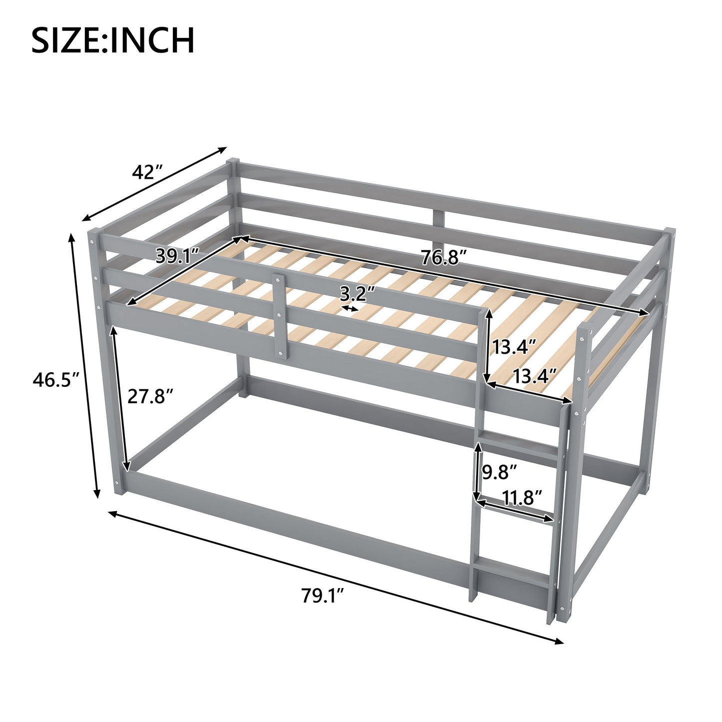 Floor Bunk Bed With Ladder